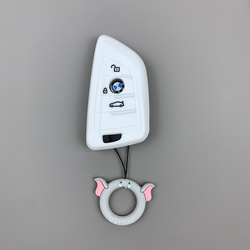 Suitable for BMW car key cover 3 series X1X3 shell 320 530 simple blade key protection cover cartoon senior woman