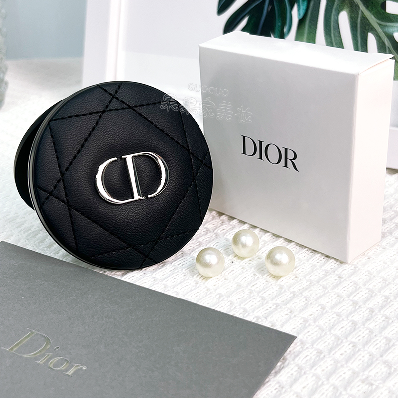 Dior/Dior Leather Cosmetic Mirror Portable Folding Double-sided Mirror Magnifying Small Makeup Mirror