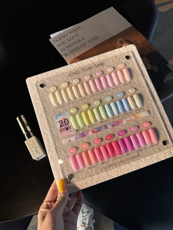 Jiaoyanshe 20-Color Fairy Tale Town Macaron Candy Solid Color Nail Gel Set 2026 New Model Nail Salon Jiaoyanshe 20-Color Fairy Tale Town Macaron Candy Solid Color Nail Gel Set 2026 New Model Nail Salon