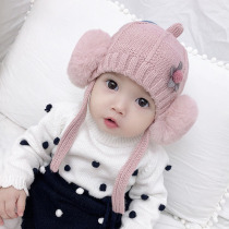 Baby hats autumn and winter infants cute super cute little flower earrings for men and women spring and autumn baby hats New