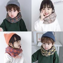 Baby scarf Korean version of autumn and winter children windproof neck sleeve boys and girls scarf warm and comfortable Childrens neck cover tide