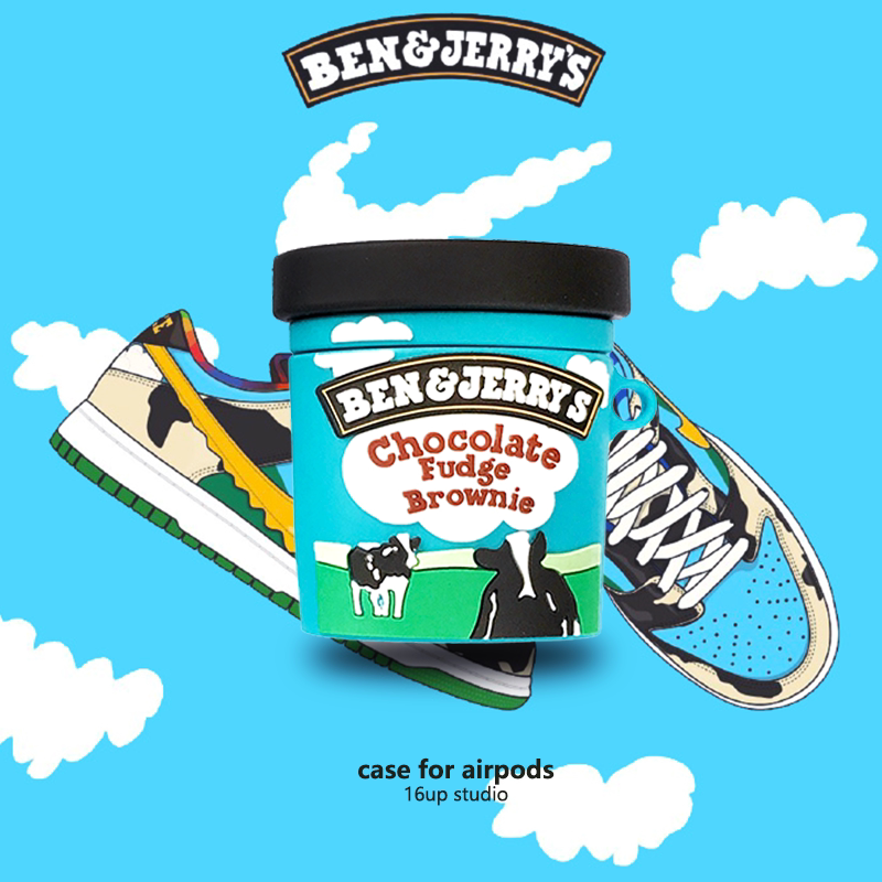 Ice cream for airpods protective sleeve pro sneakers fun 2 generation Apple bluetooth headset soft shell silicone 3 tide