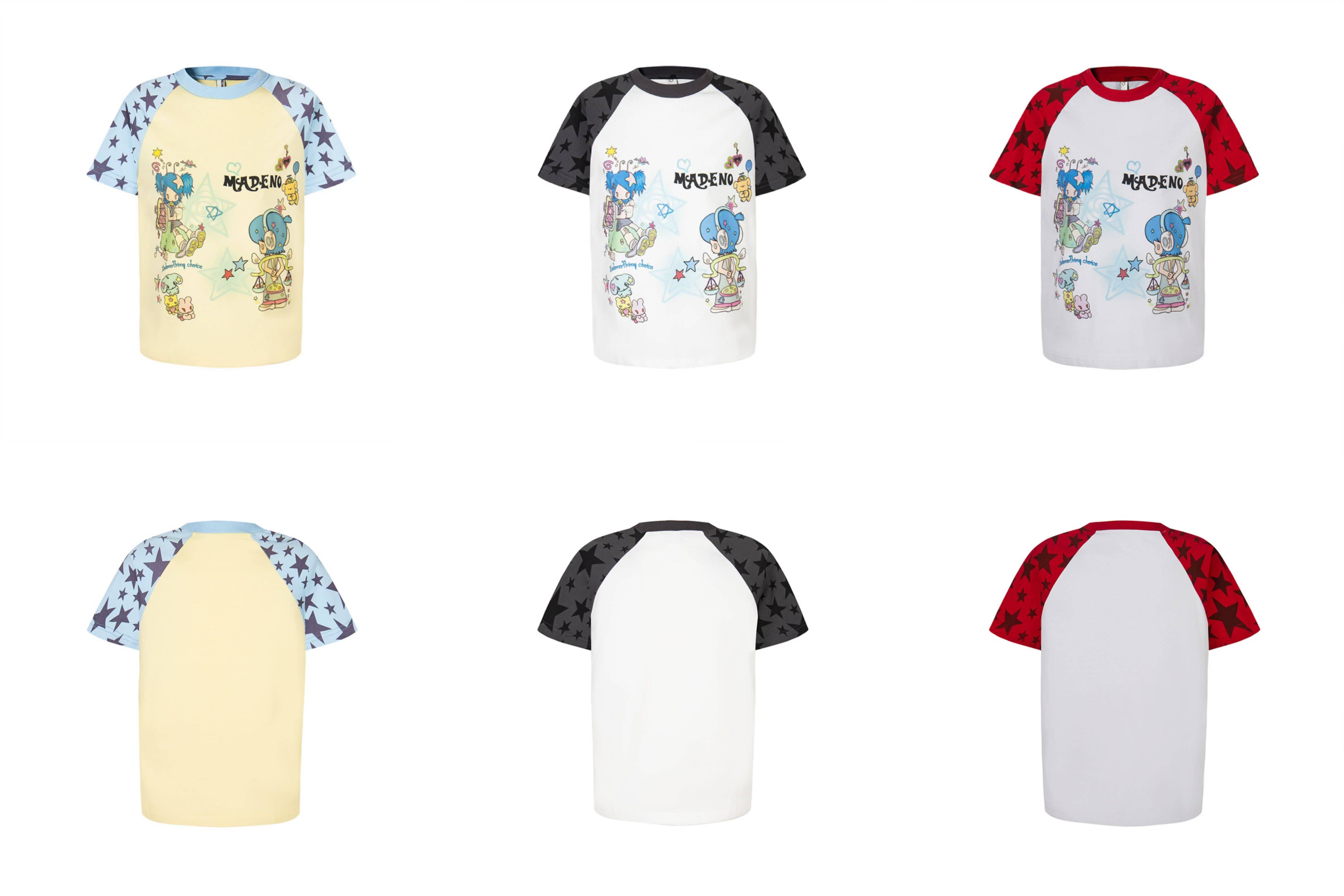 Y2K Star Power! Retro Amoeba Loose Tee for Effortless Summer Style - Detail image 4