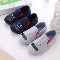 Kindergarten spring and autumn boys non-slip cotton indoor shoes soft sole floor bag with baby childrens shoes Home slippers