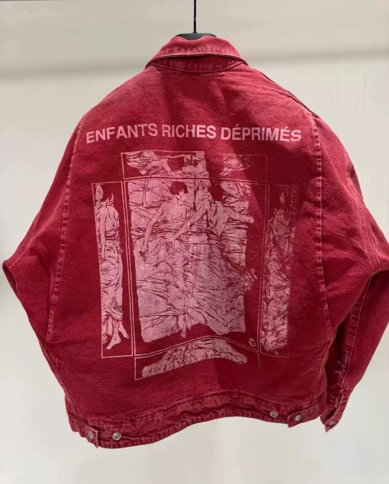 Enfants Riches Deprimes 23FW вымытoe красное потрепанное куртка Carhartt
