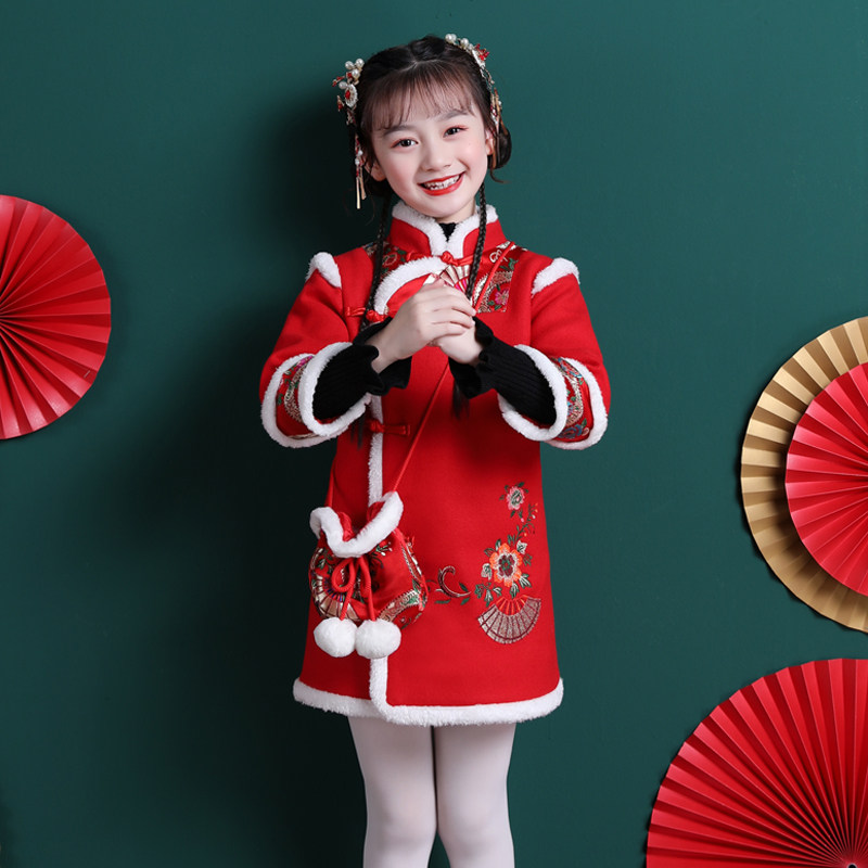 Girls' autumn and winter clothes, winter clothes, children's clothes, winter clothes, winter clothes, winter skirts, princess dresses