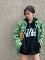 Shaking Retro Hong Kong Flavor Denim Coat Women Spring and Autumn Korean Casual Loose Joker Jacket Jacket