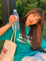 SHAKING2021 summer Jiang Jingzuo same cotton T-shirt female summer Korean loose hip hop couple short sleeve