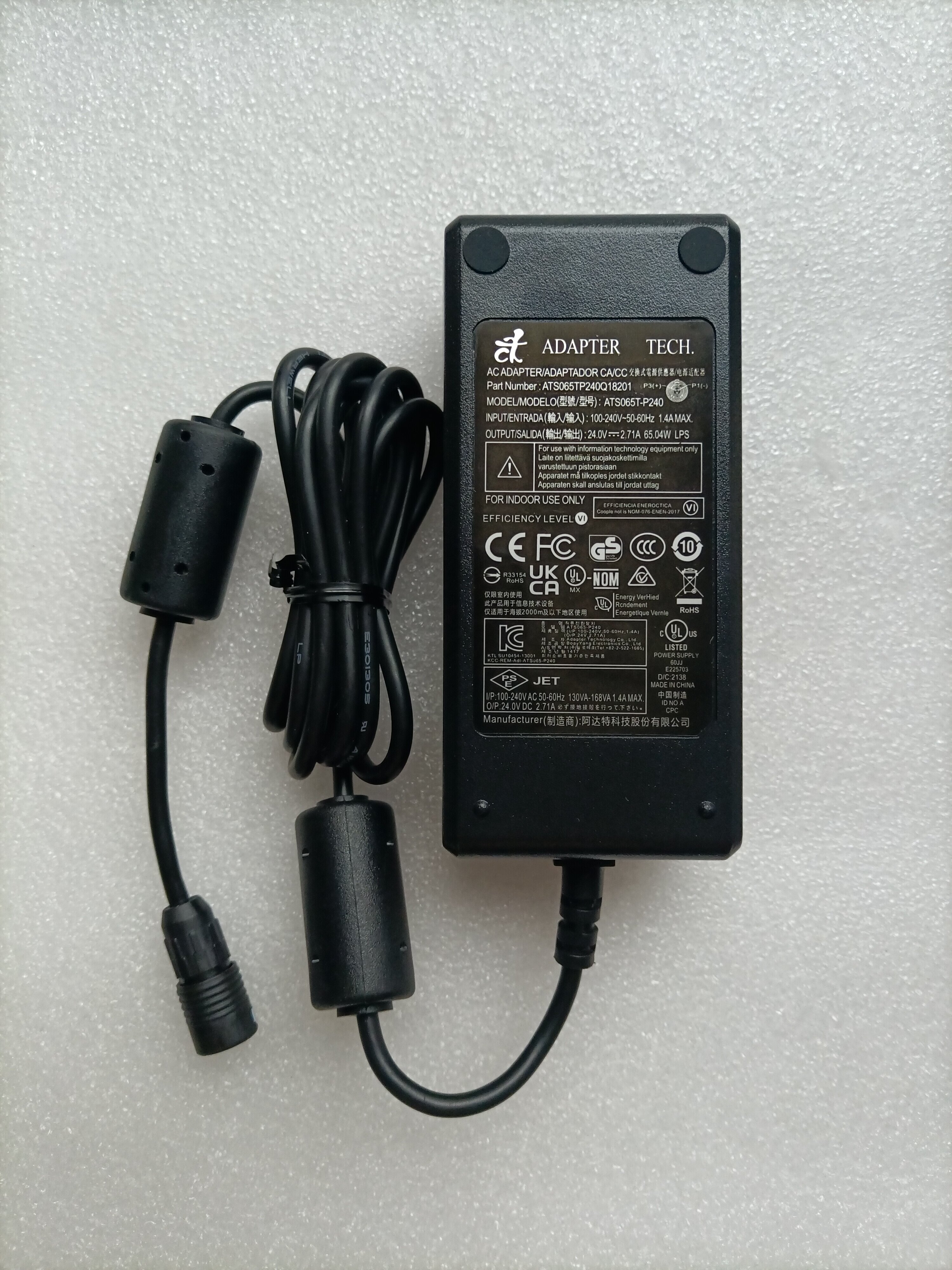 K Tech P240 Spring 原装 ADAPTER TECH ATS065T-P240 24V2.71A 电源适配器 3孔专用-淘宝Taobao | 天猫Tmall