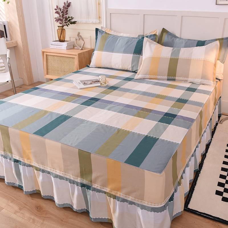 Custom cotton bed skirt single piece bed skirt style 100 cotton 2022 new non-slip mattress cover 1 35m simple