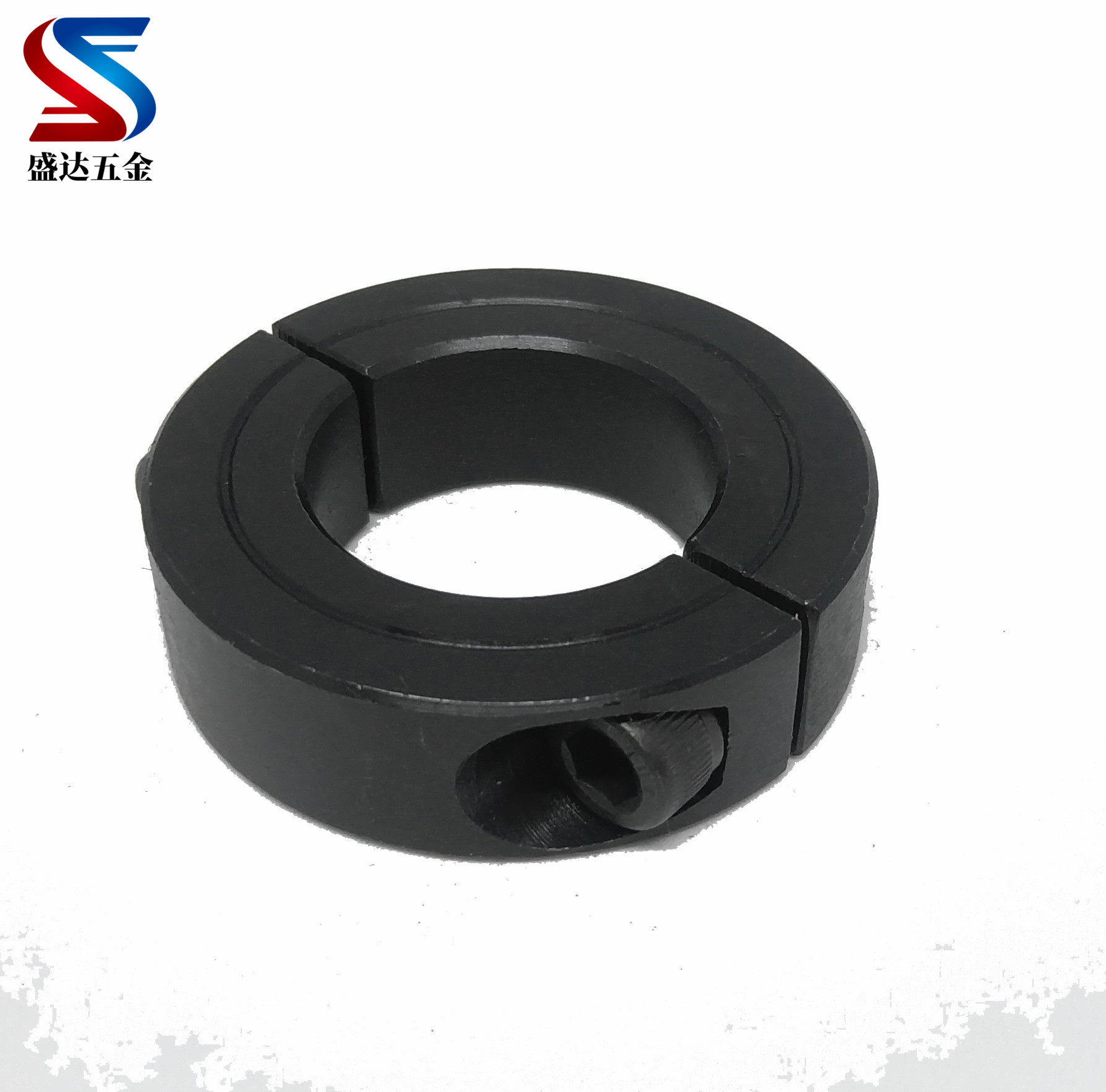 Separated type fixed ring limit ring C type clasp double-piece shaft sleeve carbon steel hair black 20 25 25 35 35 40 '