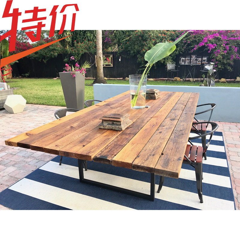 Outdoor Table Chairs Combined Patio Outdoor Garden Solid Wood Casual Chair Open-air Villa Embalming Wood Outside Swing Park Chair Anti