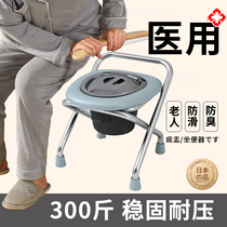 Spittoon household bedroom with cover for the elderly special stainless steel thickened urinal chamber pot tank mobile toilet seat