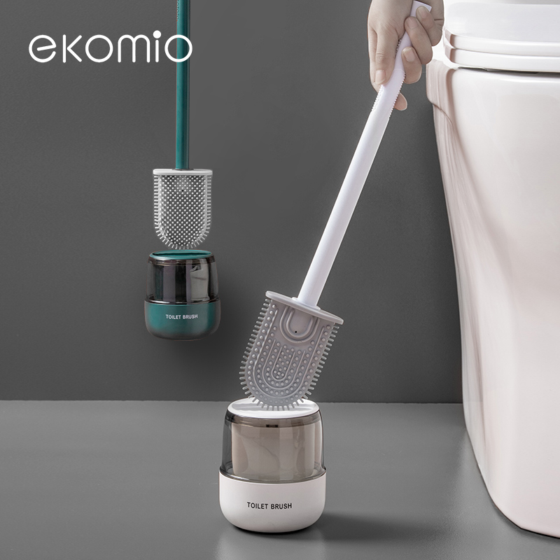 Toilet brush Home No dead angle Clean deity Wall-mounted Silicone Light Lavish Creativity Superior Long Handle Wash Toilet Brush