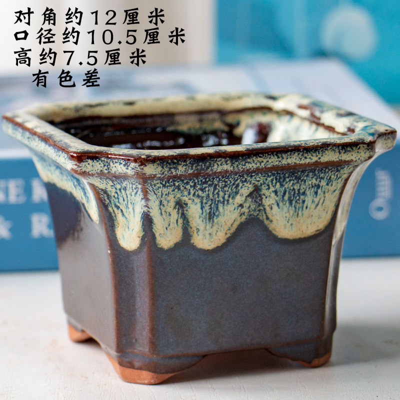 Meaty plant flower POTS coarse pottery flower POTS, fleshy green contracted individuality creative flowerpot ceramic potted the plants