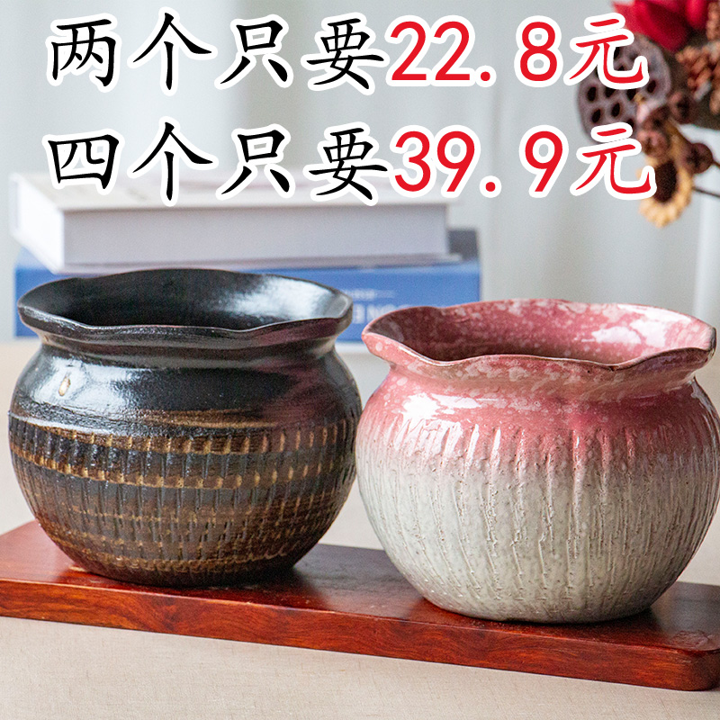 Wining the old running high pot through pockets tao meat the plants flower pot, purple clay ceramic POTS wholesale