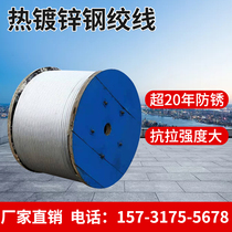  Communication hot dip galvanized steel strand 6mm Agricultural greenhouse dragon fruit grape rack 3mm wire rope Electric overhead cable