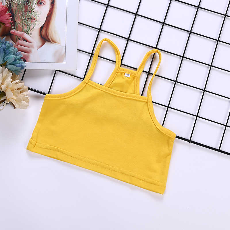 Cô gái đồ lót vest học sinh tiểu học nhỏ trong sự phát triển của trẻ em lớn bông sling quấn áo ngực cô gái trẻ bôi nhọ vú của.