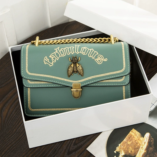 Сумка через плечо, модная универсальная цепь, сумка на одно плечо, коллекция 2021, Таиланд, с вышивкой