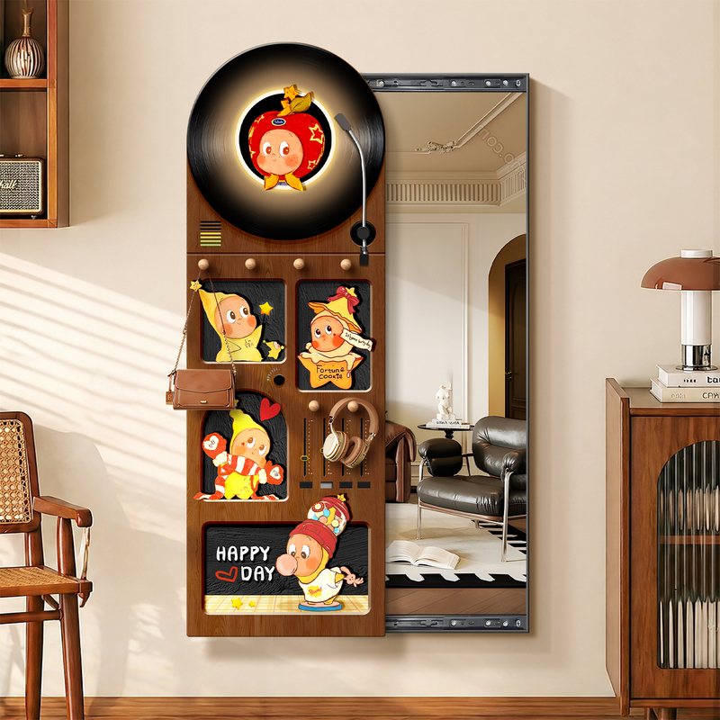 Star Man Entrance Invisible Sliding Full-Length Mirror 2026 New Model Perforated Board Dopamine Concealed Dressing Mirror Star Man Entrance Invisible Sliding Full-Length Mirror 2026 New Model Perforated Board Dopamine Concealed Dressing Mirror