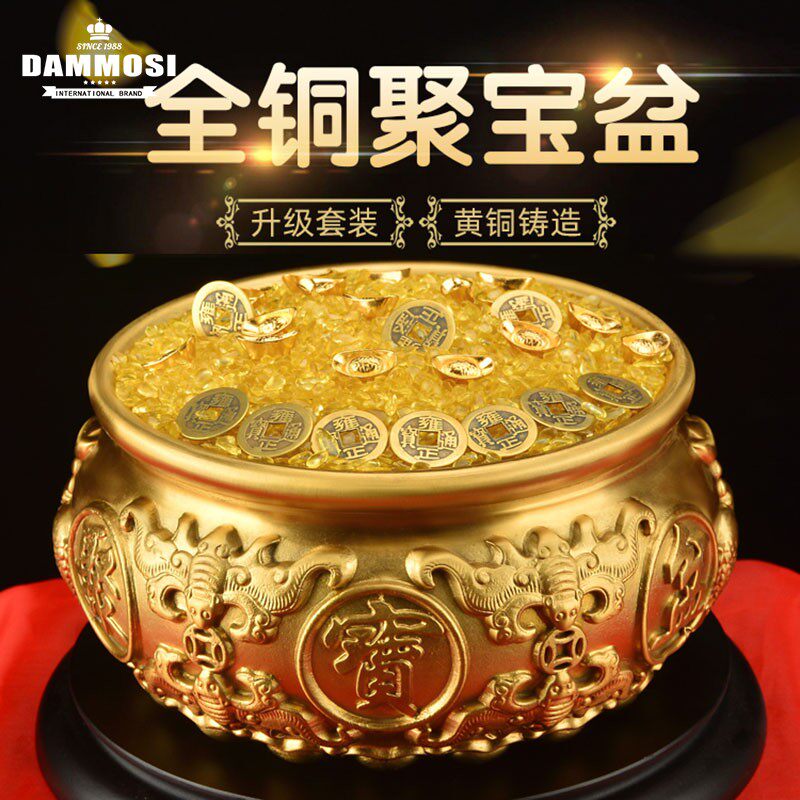 Copper wire parts household living room decorations high-grade copper crafts saving tank brass cylinder