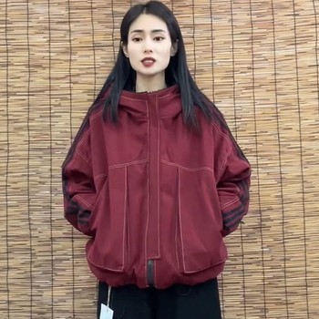 2025 winter new fashion casual versatile double-sided warm solid color large pocket hooded cotton jacket for women trendy 2025 winter new fashion casual versatile double-sided warm solid color large pocket hooded cotton jacket for women trendy