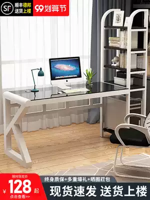 Computer desktop students study table home desk bookshelf combination bedroom simple office desk