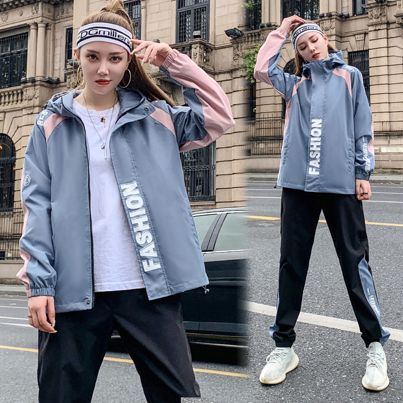 Sports and Leisure Set Women 2022 Spring and Autumn New Han Edition Fashion Tide Yang Pi Cover two packages outdoors