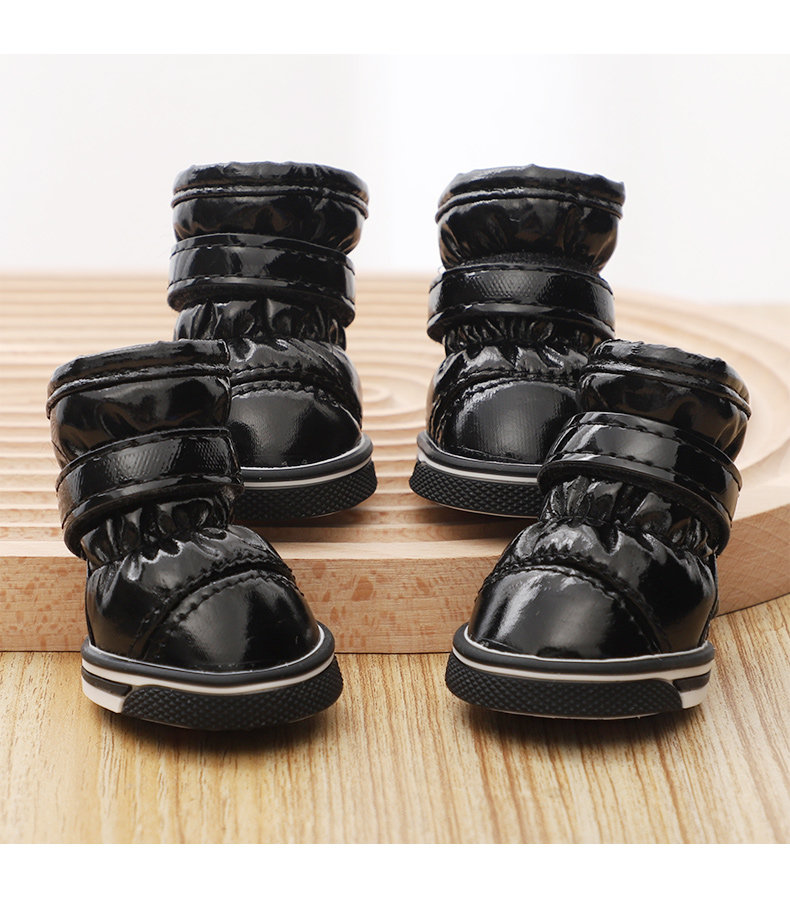 Обувь для собак 宠物狗狗鞋子比熊小型犬小狗鞋套秋冬款防滑耐磨海洋蓝保暖雪地靴