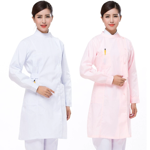 Белый халат, лонгслив, летняя униформа врача, тонкая униформа медсестры, комбинезон, короткий рукав