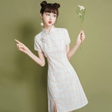 Ретро ципао, легкое платье для школьников, коллекция 2023, светлый стиль, осеннее, подходит для подростков