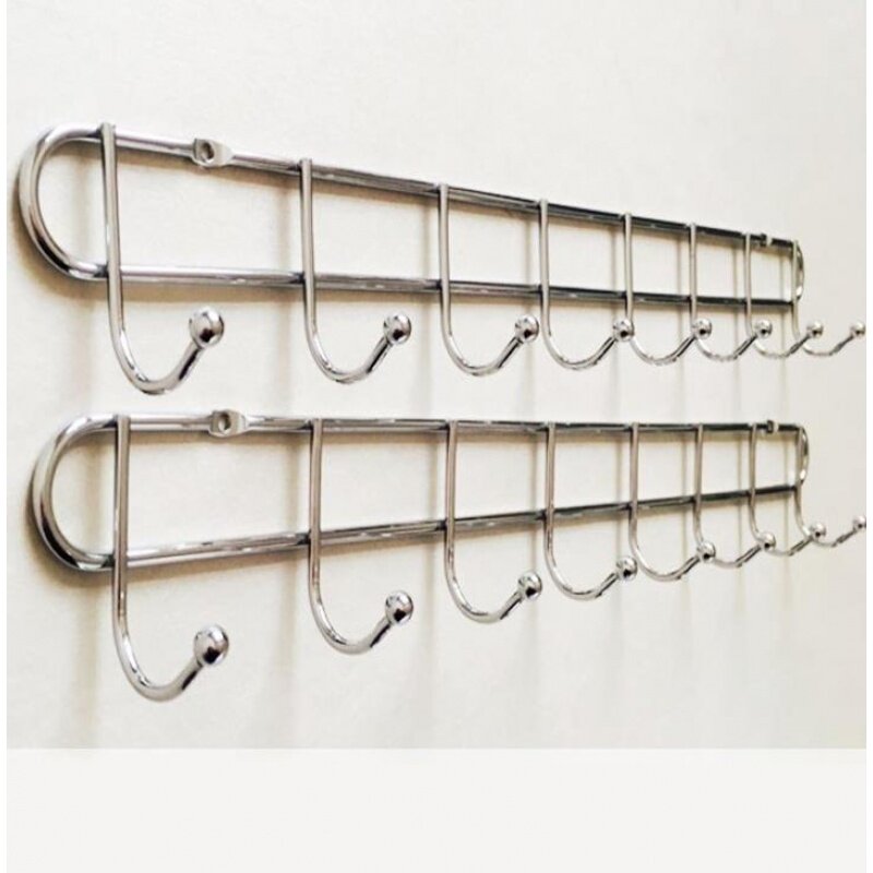 Mop Hook Stainless Steel Free Punch New Hair Towel Rack Nail Bathroom Cement Clothes Hook Dormitory Fixed