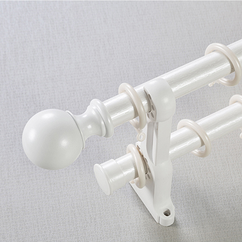 Curtain rod Roman rod thickened curtain track straight rail single rod double rod aluminum alloy bracket accessories special offer