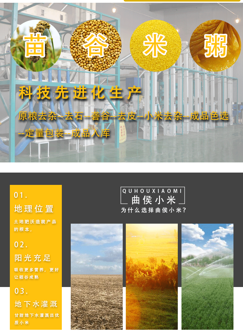 曲侯 胚芽黄小米 500g*5包 图5