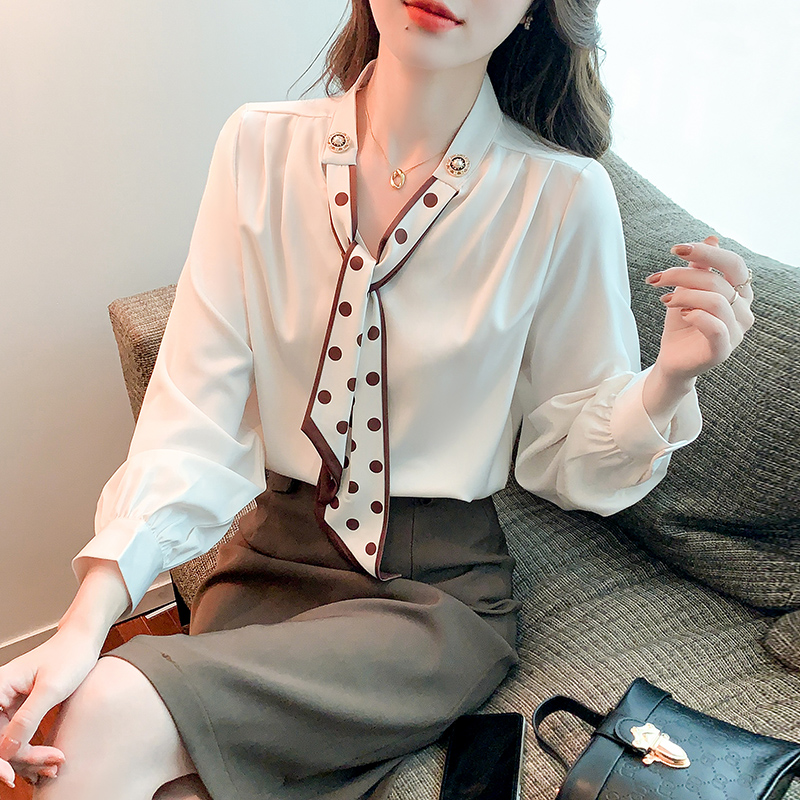 Spring Autumn Season Snow Spinning Lady Shirt Autumn Dress 2023 New Long Sleeves Blouse Women Design Sensation Autumn Style Foreign Air Hoodie-Taobao