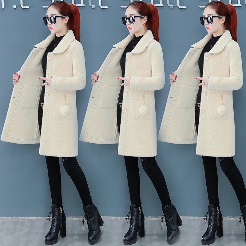 Water Mink Velvet Coat Lady 2022 Winter New temperament Long version of fur Fur Thickened Jacket Tide