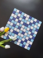 Павлин синий синий белый/25 зерен