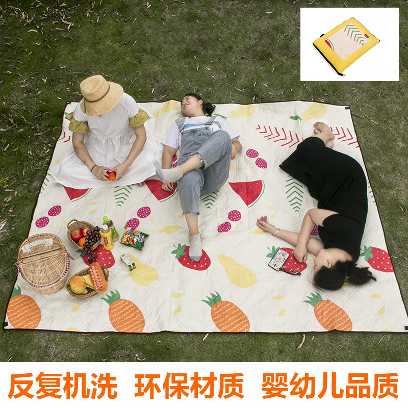 Machine washing picnic mat outdoor mat waterproof lawn mat portable thickening outing mat in air insulation mat