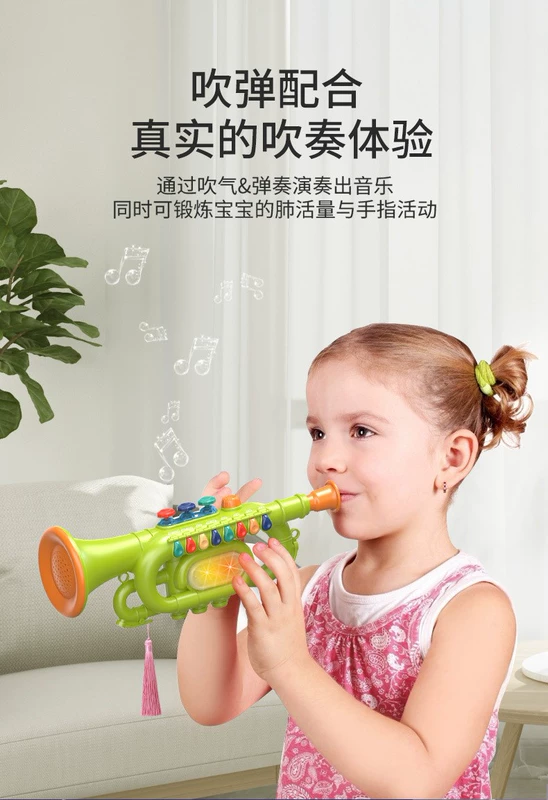 đàn gõ xylophone Trẻ em nhạc cụ saxophone giác ngộ kèn còi đồ chơi âm nhạc kèn cậu bé kèn harmonica cô gái đàn piano similac