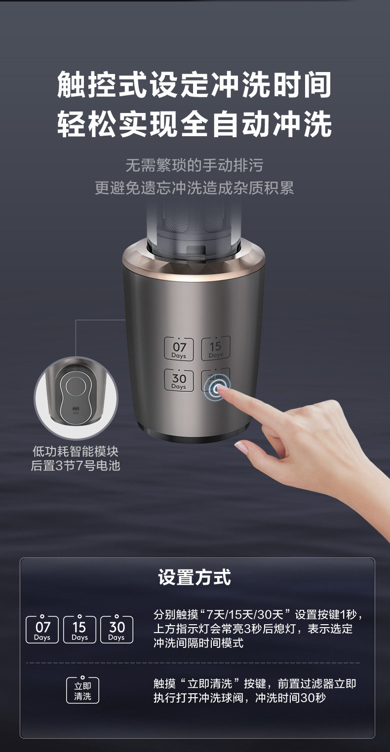 美的 反冲洗前置过滤器 全屋净水 1分钟过滤48L 图6