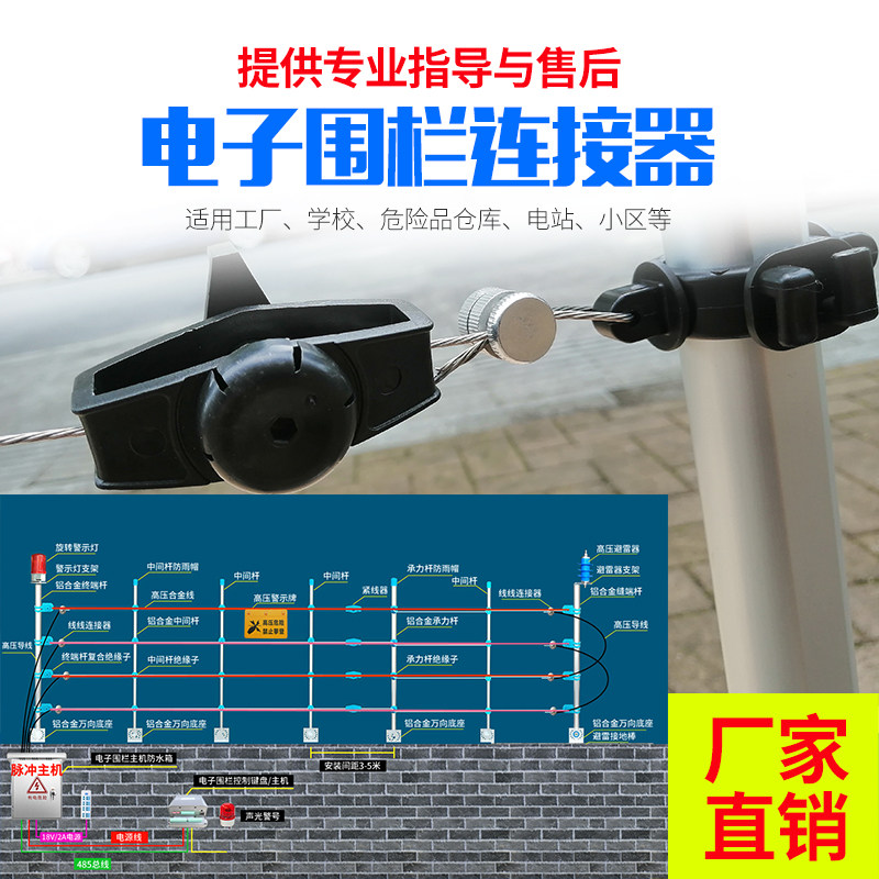 High pressure pulsed electronic fence wire connector aluminium alloy screw fixed card wire fitting nut-Taobao