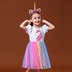 2020 trang phục siêu Tiên Cầu vồng váy New Year của cô gái mùa xuân dress New Little Girl của trẻ em. 