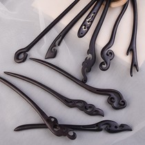 High-end hairband 2021 Ebony Hanfu headdress female summer fairy air hairpin ancient hair insert wooden niche