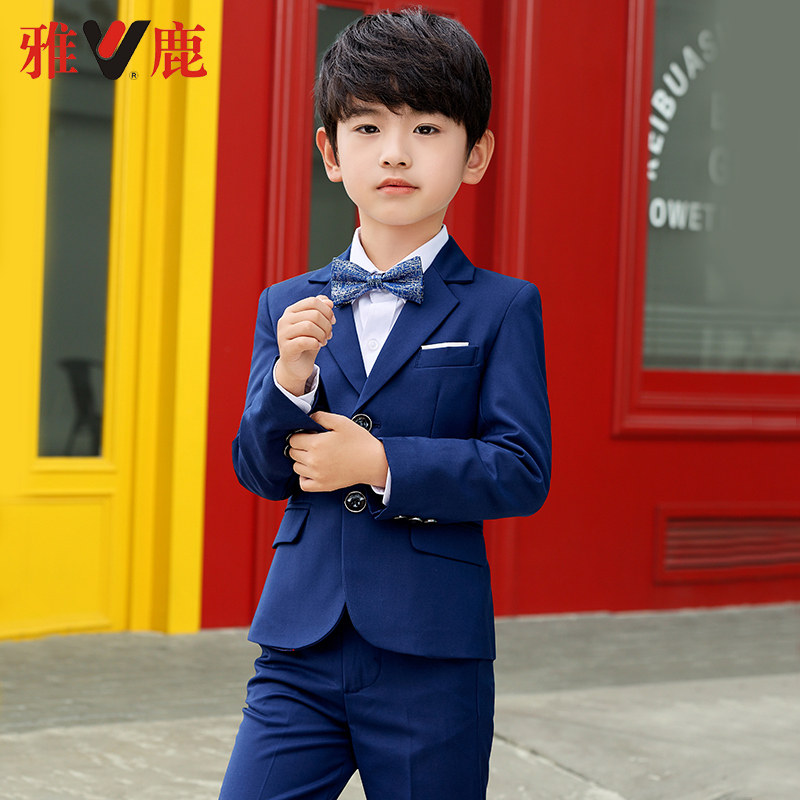 Yalu children's suit suit British handsome boy small suit flower girl dress boy piano performance spring and autumn