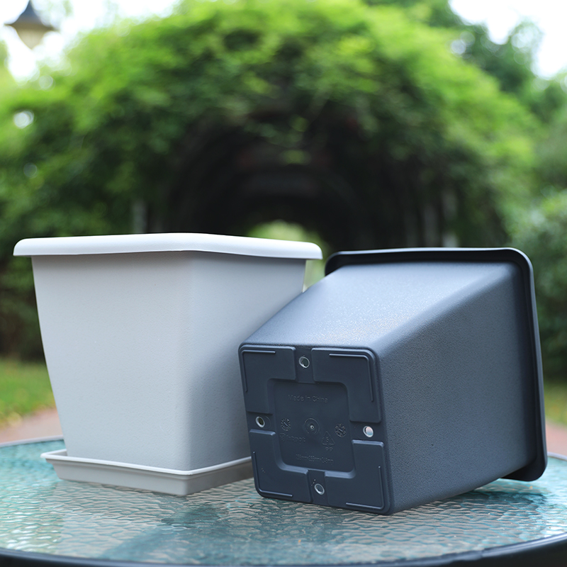 Square plastic flower pot Nordic creative balcony large green plant rose fortune tree turtle back taro extra large flower pot