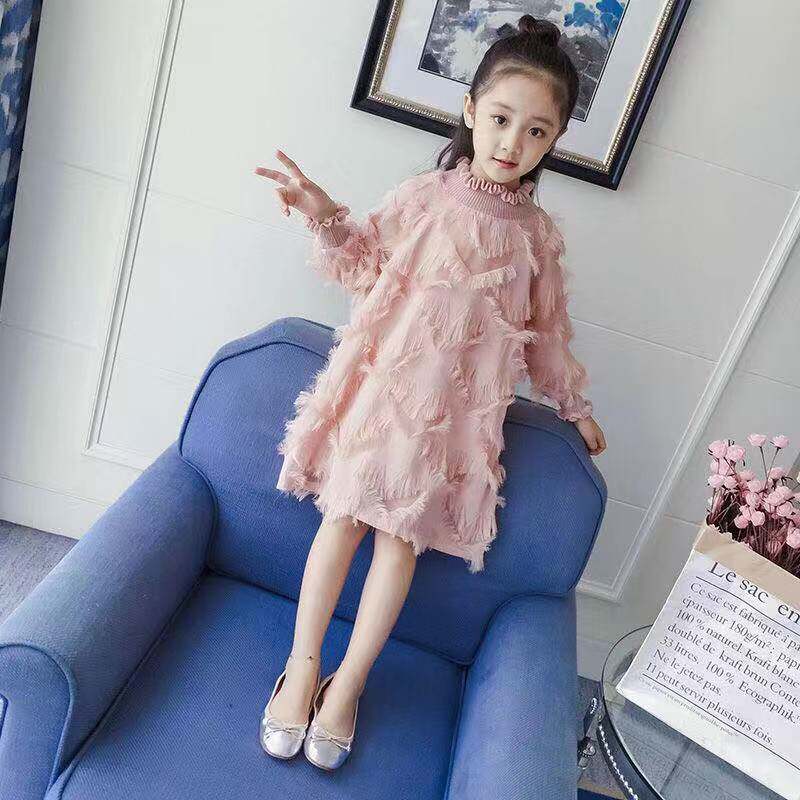 Girl autumn dress in big children 2020 new foreign style skirt little girl long sleeve baby princess dress tide