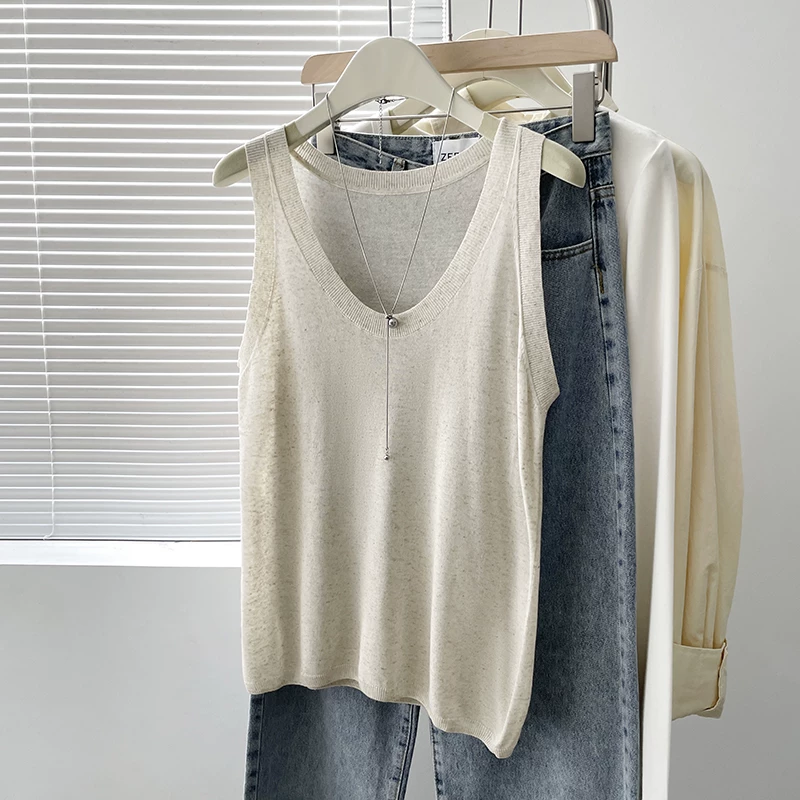 Шелковая майка-бюстье, безрукавка, oversize