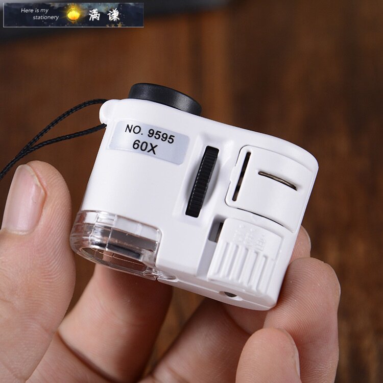 60 times LED with light source portable microscope magnifier pure white 9595