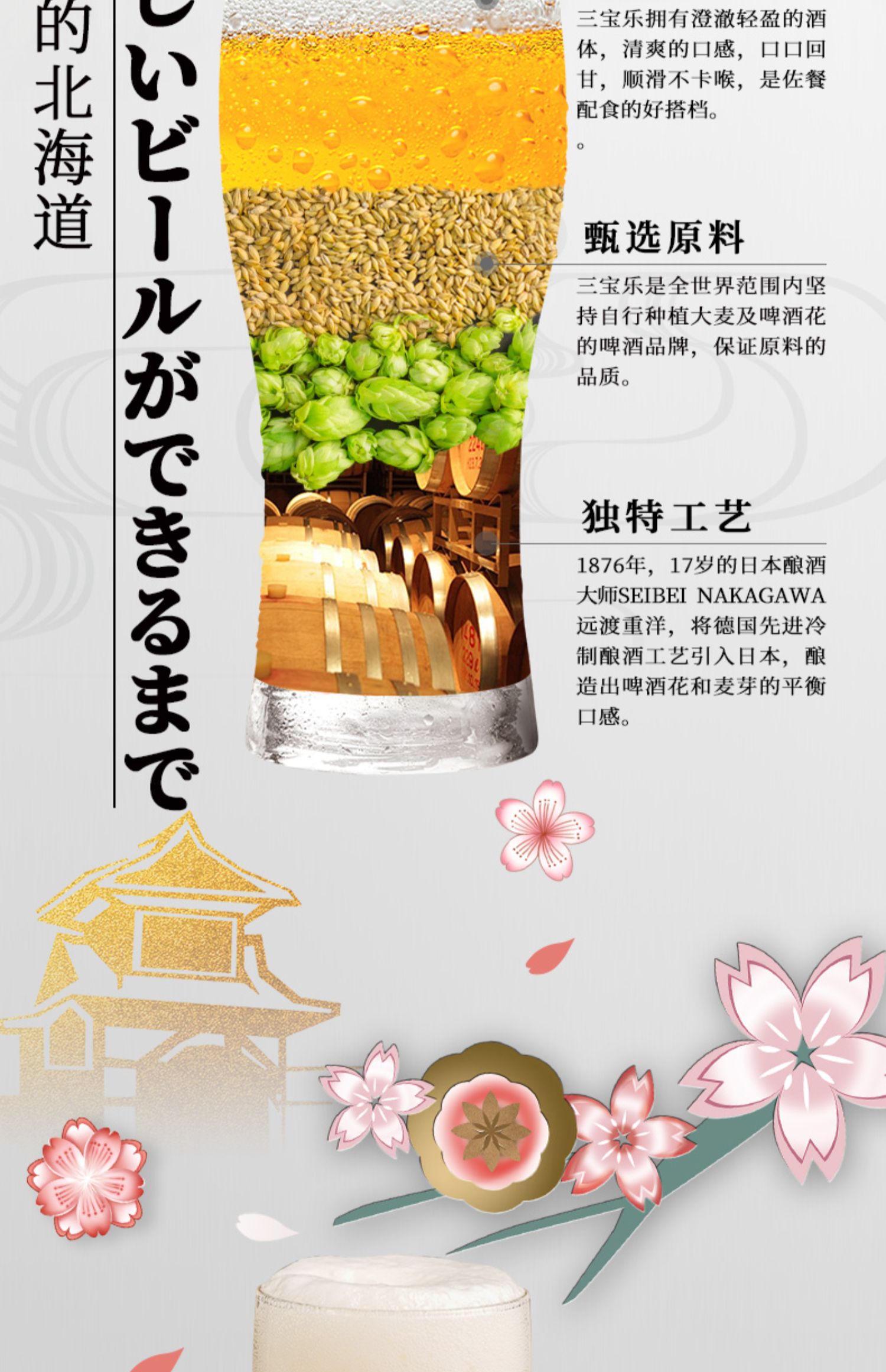 清仓特惠三宝乐精酿札幌啤酒500ML*6罐