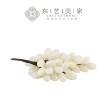Modern new Chinese style model room Entrance restaurant White jade grape Indoor soft decoration Home decoration Fruit ornaments